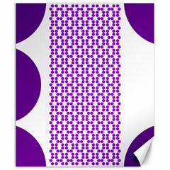 River Hyacinth Polka Circle Round Purple White Canvas 20  X 24   by Mariart