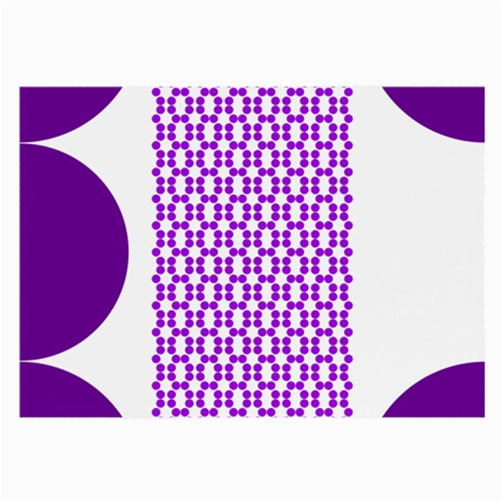 River Hyacinth Polka Circle Round Purple White Large Glasses Cloth