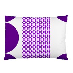 River Hyacinth Polka Circle Round Purple White Pillow Case by Mariart