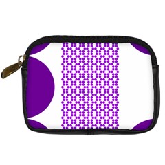 River Hyacinth Polka Circle Round Purple White Digital Camera Cases by Mariart