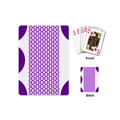 River Hyacinth Polka Circle Round Purple White Playing Cards (mini)  by Mariart