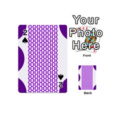 River Hyacinth Polka Circle Round Purple White Playing Cards 54 (mini)  by Mariart