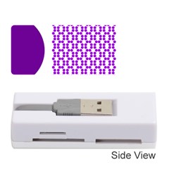 River Hyacinth Polka Circle Round Purple White Memory Card Reader (stick)  by Mariart