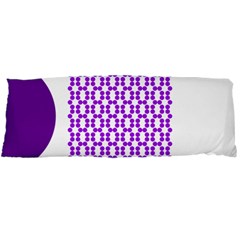 River Hyacinth Polka Circle Round Purple White Body Pillow Case Dakimakura (two Sides) by Mariart