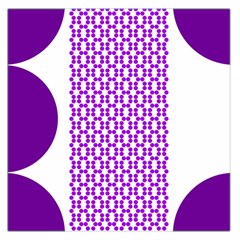 River Hyacinth Polka Circle Round Purple White Large Satin Scarf (square)