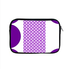 River Hyacinth Polka Circle Round Purple White Apple Macbook Pro 15  Zipper Case