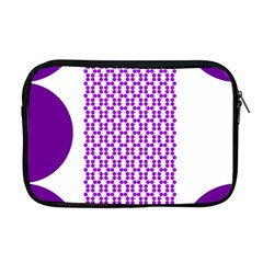 River Hyacinth Polka Circle Round Purple White Apple Macbook Pro 17  Zipper Case by Mariart