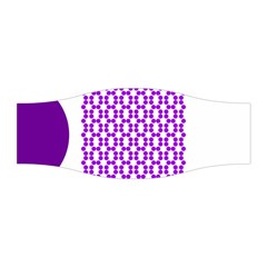 River Hyacinth Polka Circle Round Purple White Stretchable Headband