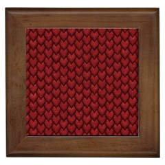 Red Snakeskin Snak Skin Animals Framed Tiles by Mariart