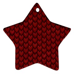 Red Snakeskin Snak Skin Animals Ornament (star) by Mariart