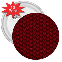 Red Snakeskin Snak Skin Animals 3  Buttons (10 Pack) 