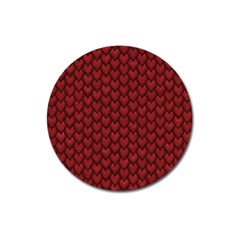 Red Snakeskin Snak Skin Animals Magnet 3  (round) by Mariart