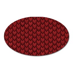 Red Snakeskin Snak Skin Animals Oval Magnet