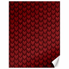 Red Snakeskin Snak Skin Animals Canvas 12  X 16   by Mariart