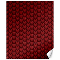 Red Snakeskin Snak Skin Animals Canvas 16  X 20   by Mariart