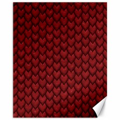 Red Snakeskin Snak Skin Animals Canvas 11  X 14   by Mariart