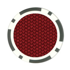 Red Snakeskin Snak Skin Animals Poker Chip Card Guard by Mariart