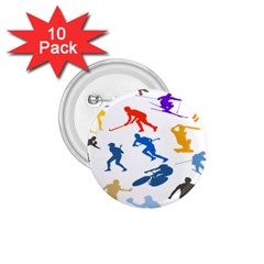 Sport Player Playing 1 75  Buttons (10 Pack) by Mariart