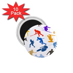 Sport Player Playing 1 75  Magnets (10 Pack)  by Mariart