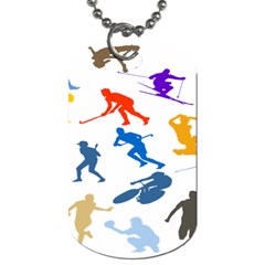 Sport Player Playing Dog Tag (one Side) by Mariart