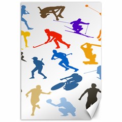 Sport Player Playing Canvas 12  X 18   by Mariart