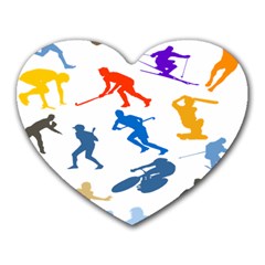 Sport Player Playing Heart Mousepads by Mariart