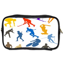 Sport Player Playing Toiletries Bags 2-side by Mariart