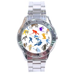 Sport Player Playing Stainless Steel Analogue Watch