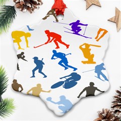 Sport Player Playing Ornament (snowflake) by Mariart