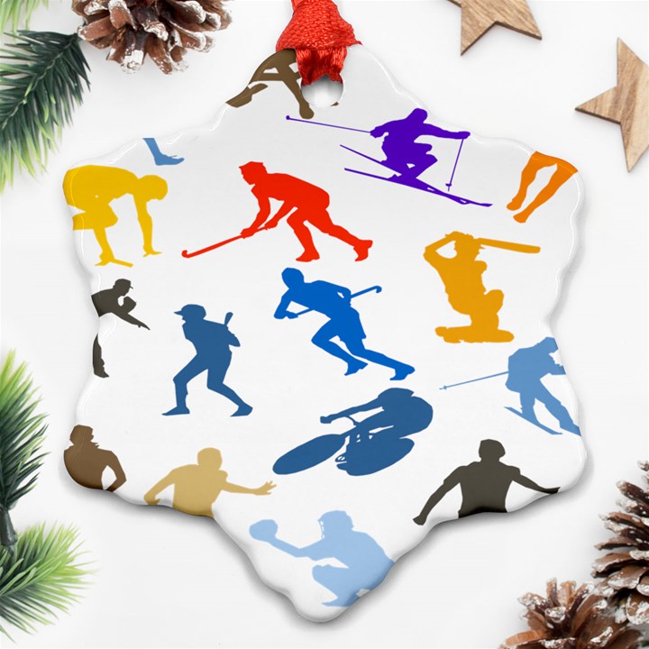 Sport Player Playing Ornament (Snowflake)