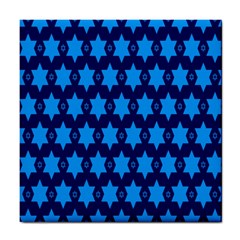 Star Blue Space Wave Chevron Sky Tile Coasters