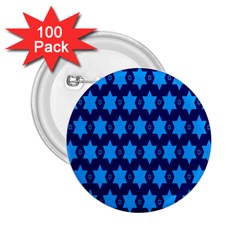 Star Blue Space Wave Chevron Sky 2 25  Buttons (100 Pack)  by Mariart