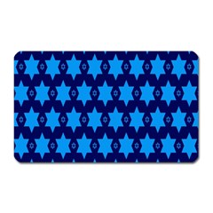 Star Blue Space Wave Chevron Sky Magnet (rectangular)