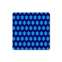 Star Blue Space Wave Chevron Sky Square Magnet by Mariart