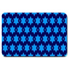 Star Blue Space Wave Chevron Sky Large Doormat 