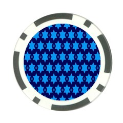 Star Blue Space Wave Chevron Sky Poker Chip Card Guard (10 Pack) by Mariart