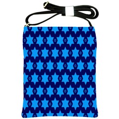 Star Blue Space Wave Chevron Sky Shoulder Sling Bags by Mariart