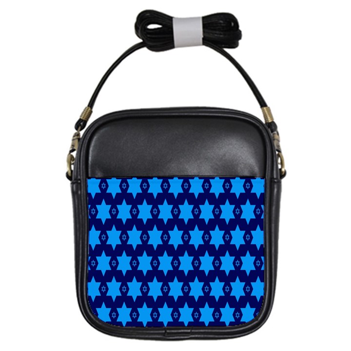 Star Blue Space Wave Chevron Sky Girls Sling Bags