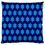 Star Blue Space Wave Chevron Sky Large Cushion Case (Two Sides) Front