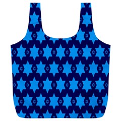 Star Blue Space Wave Chevron Sky Full Print Recycle Bags (l)  by Mariart