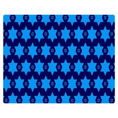 Star Blue Space Wave Chevron Sky Double Sided Flano Blanket (medium)  by Mariart