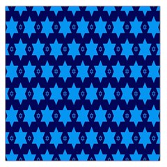 Star Blue Space Wave Chevron Sky Large Satin Scarf (square) by Mariart