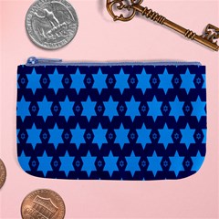 Star Blue Space Wave Chevron Sky Large Coin Purse