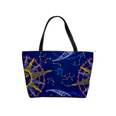 Sun Moon Seamless Star Blue Sky Space Face Circle Shoulder Handbags by Mariart