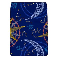 Sun Moon Seamless Star Blue Sky Space Face Circle Flap Covers (l)  by Mariart