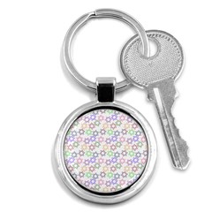 Star Space Color Rainbow Pink Purple Green Yellow Light Neons Key Chains (round)  by Mariart