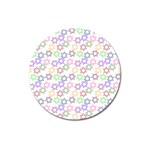 Star Space Color Rainbow Pink Purple Green Yellow Light Neons Magnet 3  (Round) Front