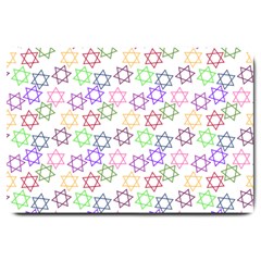 Star Space Color Rainbow Pink Purple Green Yellow Light Neons Large Doormat 