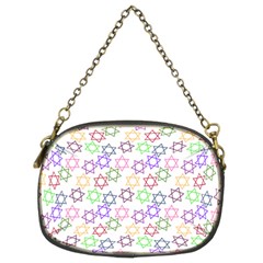 Star Space Color Rainbow Pink Purple Green Yellow Light Neons Chain Purses (two Sides)  by Mariart