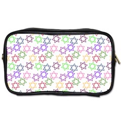 Star Space Color Rainbow Pink Purple Green Yellow Light Neons Toiletries Bags by Mariart